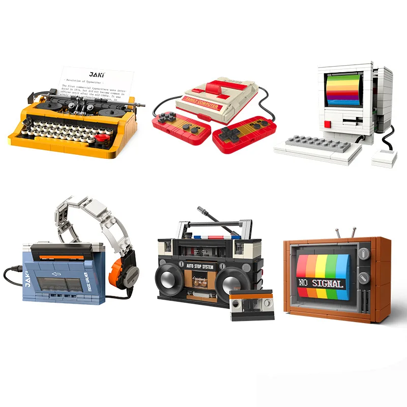 Model Kit Plastic - Retro DIY Building Blocks TV Radio