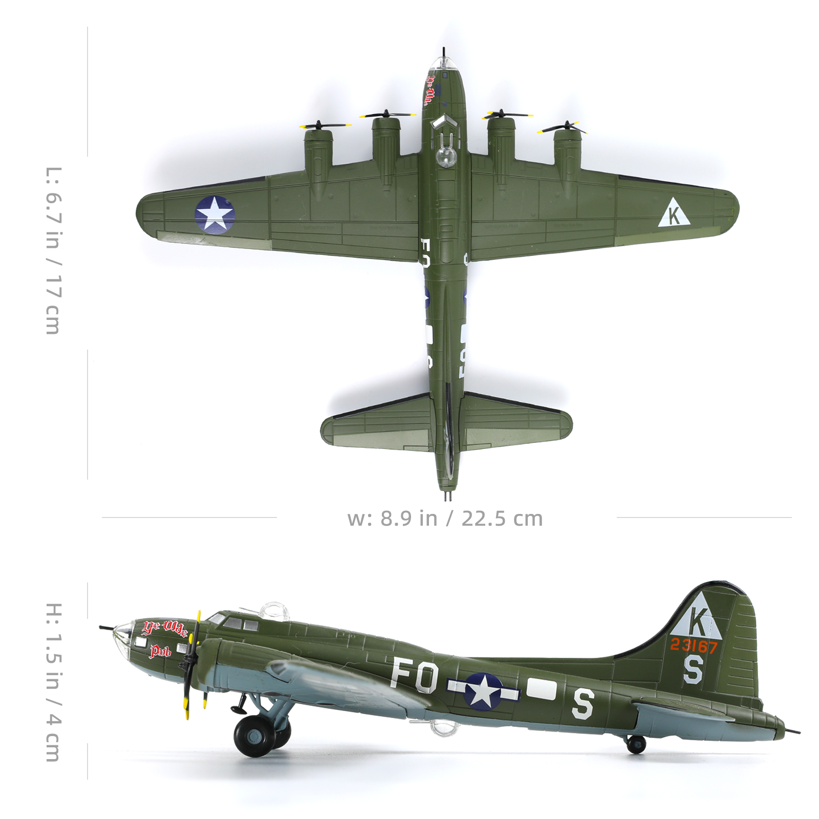 NUOTIE 1:144 B-17F Flying Fort - Model Kit Plane บทวิจารณ์และราคา
