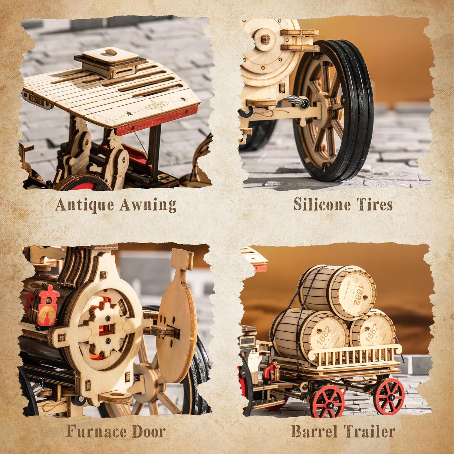 Robotime Rokr Car Model Buildi - Model Kit Locomotive บทวิจารณ์และราคา